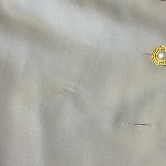 Vintage Dana Buchman Pearl Button coat Size 4 pure Wool Blend Belted read - Picture 8 of 16